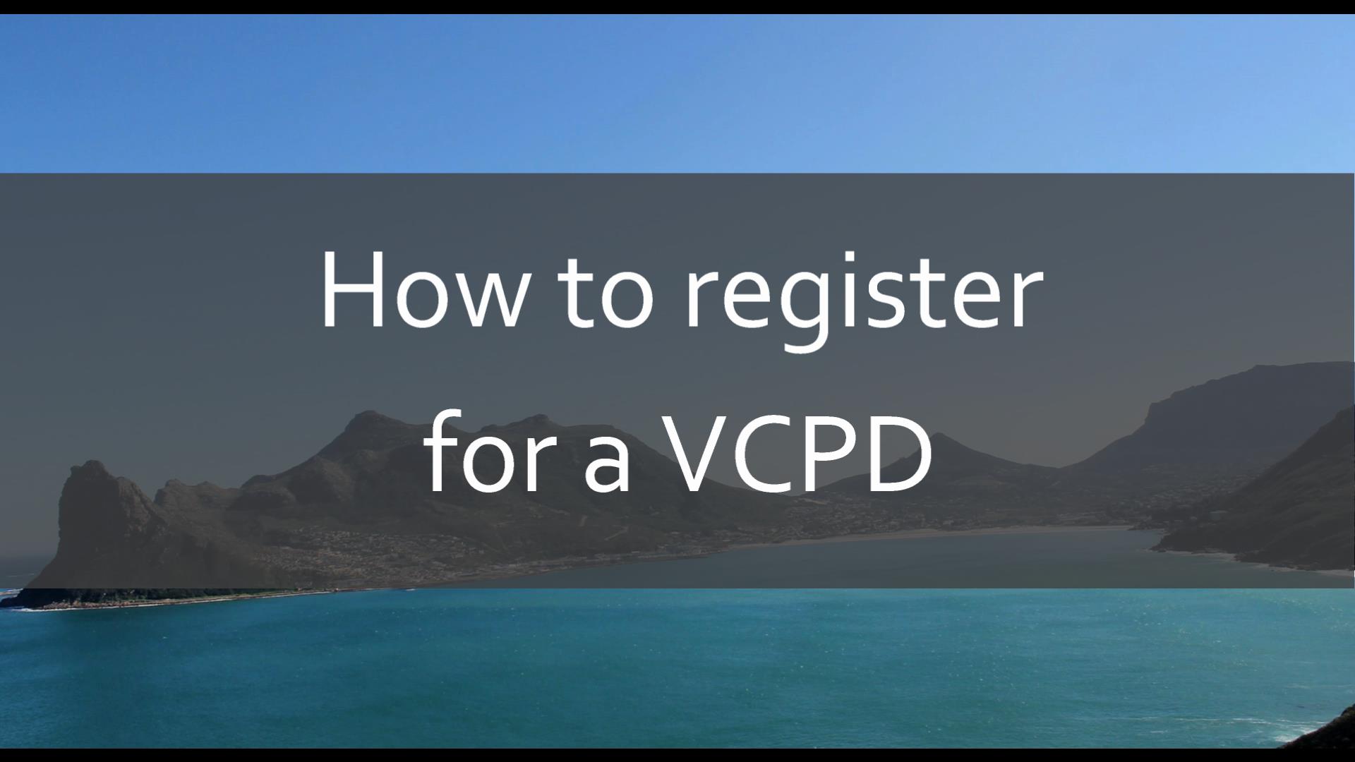How to register for a VCPD